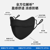 UV Protection Ice Silk Face Mask with 3D Contouring and Eye Corner Support
