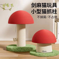 Mushroom Cat Scratching Post with Sisal Rope for Cats