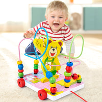 Wooden Educational Animal Bead Maze for Toddlers and Kids 2-6 Years Old