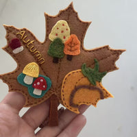 DIY Felt Autumn Leaf Keychain & Bag Charm Kit