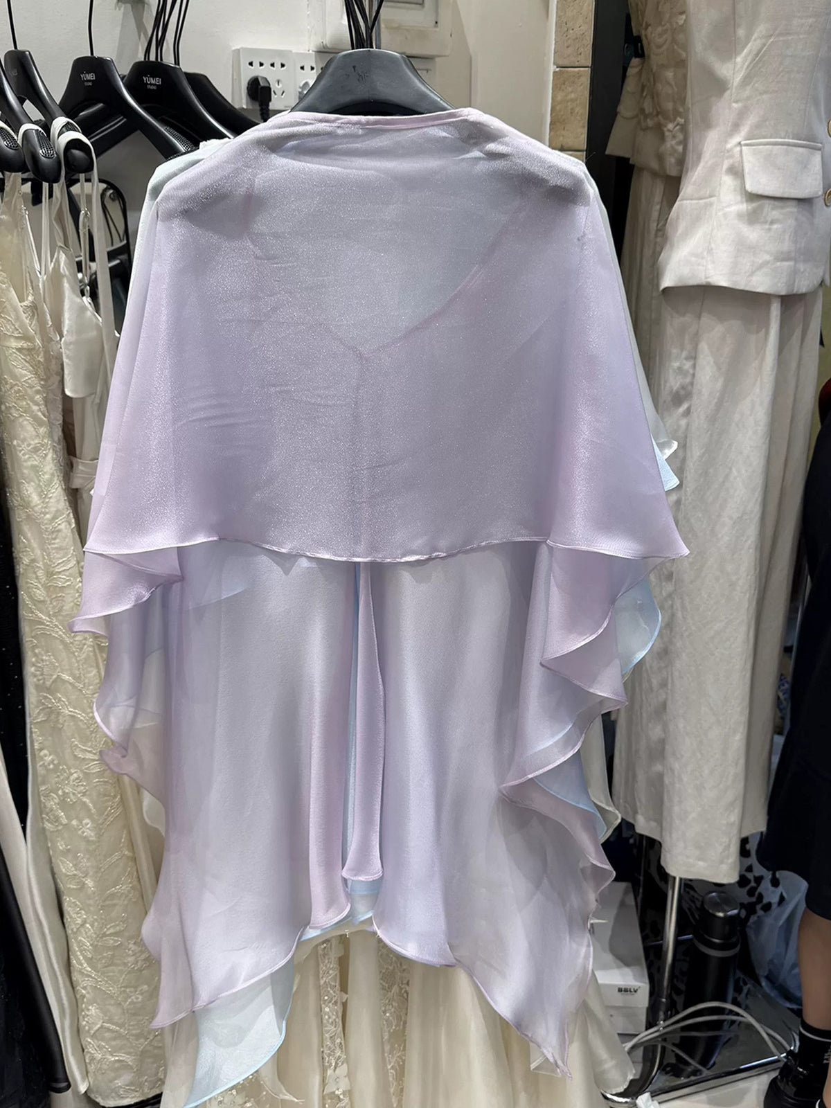 Irregular Cape Tencel Sun Protection Cardigan for Women, Lightweight Breathable Air Conditioning Shawl