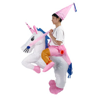 Inflatable Unicorn Rider Costume for Adults and Kids - Halloween, Cosplay, Party, Sports Event