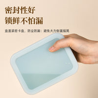 Portable Silicone Food Storage Container with Lid, Microwave & Freezer Safe Lunch Box for Travel & Outdoor