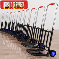 Foldable Hand Cart Portable Shopping Trolley with Wheels for Groceries Luggage Moving