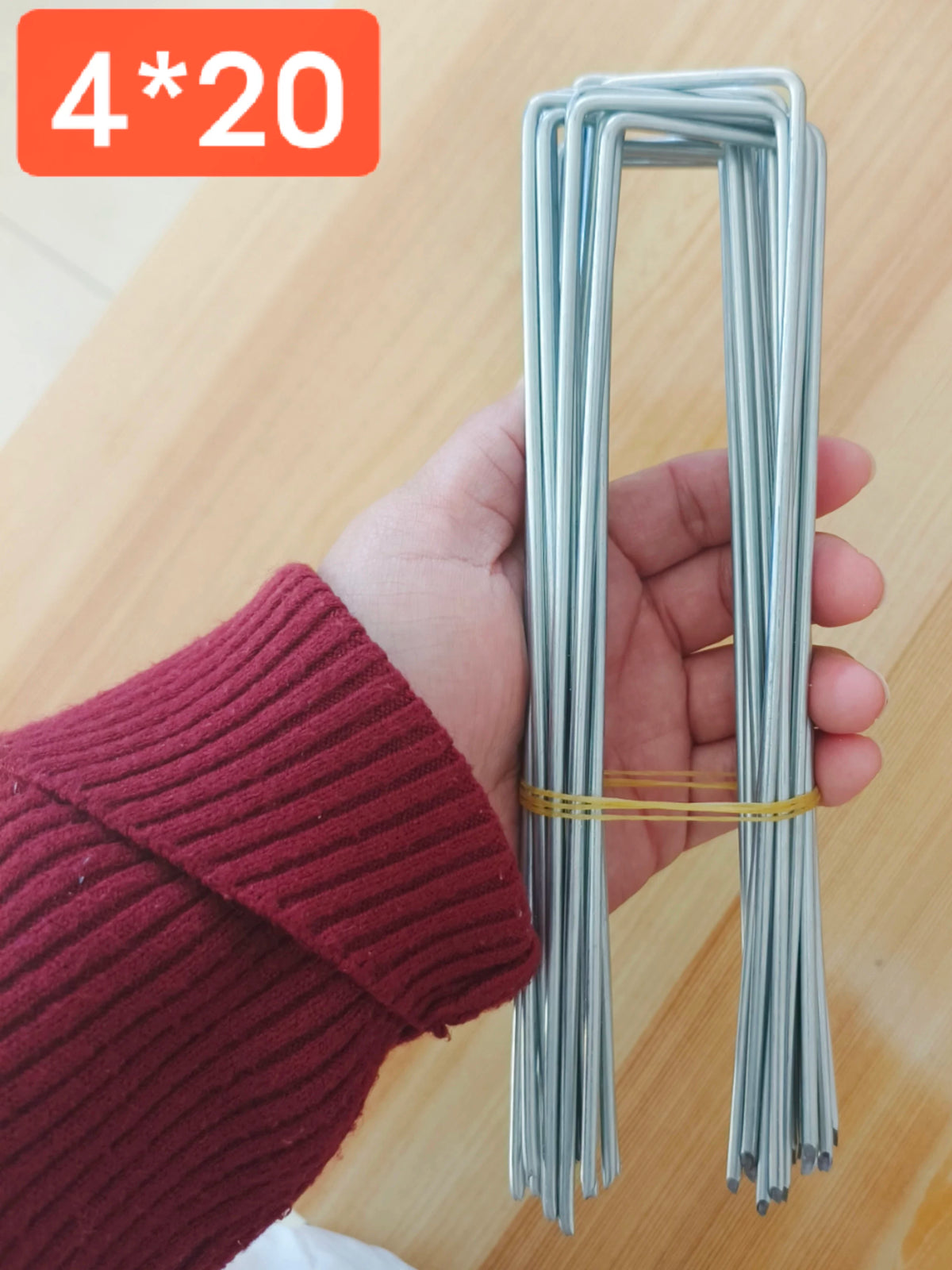 U-Shaped Garden Staples for Weed Barrier Fabric and Landscape Anchoring