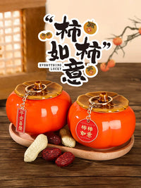 Persimmon Ornaments with Tray and Charms for New Home Housewarming Gift Set
