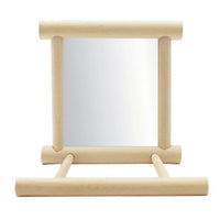 Bird Mirror Toy for Parrots and Small Birds, Chewable Cage Accessory