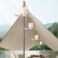 Rechargeable Camping Fan with Tripod, LED Night Light, Portable Hanging Mini Fan