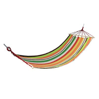 Outdoor Hammock with Spreader Bar, Thickened Canvas Swing Bed for Camping, Patio, and Dorms, Anti-Tip Design for Adults and Children