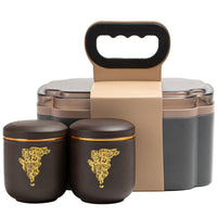 Yixing Zisha Ceramic Tea Caddy with Airtight Spiral Lid for Loose Leaf Tea Storage