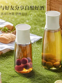 Glass Cold Water Pitcher with Lid for Homemade Fruit Wine, Iced Tea, and Beverages