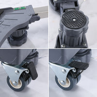 Adjustable Appliance Roller Base with Lifting Feet and Brakes for Washing Machine Refrigerator Dishwasher