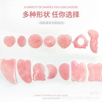 Rose Quartz Gua Sha Massage Tool for Face and Body - Acupressure and Lymphatic Drainage