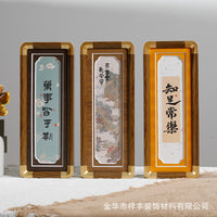 PVC Faux Bronze Corner Picture Frame with Waterproof Mat Board for Desktop Display
