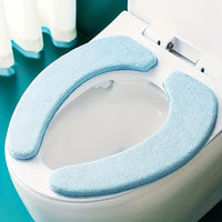 Thickened Toilet Seat Cover Pads, Plush Cashmere Winter Warm All-Season Universal Paste Type