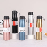 304 Stainless Steel Insulated Water Bottle with Carrying Rope for Sports & Outdoors