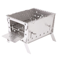 Portable Stainless Steel BBQ Grill for Outdoor Camping and Picnics