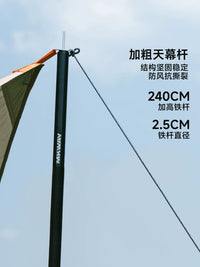MKWAY Hexagonal Silver-Coated Camping Tarp for Sun and Rain Protection