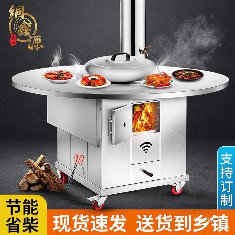 Portable Stainless Steel Wood Burning Stove for Outdoor Camping and Picnics