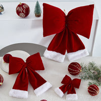 Velvet Bowknot Christmas New Year Wedding Decoration