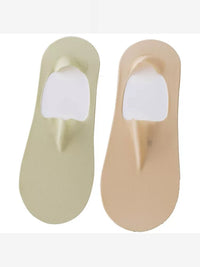 Women's Ultra-Thin No-Show Socks with Silicone Heel Grip, Ice Silk, 5-Pair Pack