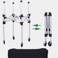 Portable Tennis Ball Cart with Wheels, Foldable Tennis Ball Hopper Basket, Ball Collector for Tennis Practice