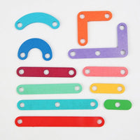Montessori Wooden Geometric Number Letter Peg Board Puzzle for Kids Early Education