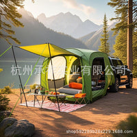 Instant Pop-Up Car Tailgate Tent with Awning for Camping and Road Trips