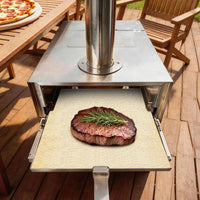 Portable Outdoor Stainless Steel Pizza Oven with Detachable Design for Home Use