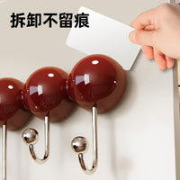 Vintage Style Suction Cup Door Hook Rack for Entryway and Closet Organization