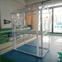 Mini Walk-in Greenhouse with Roll-up Zipper Door, Powder-Coated Steel Frame for All Seasons