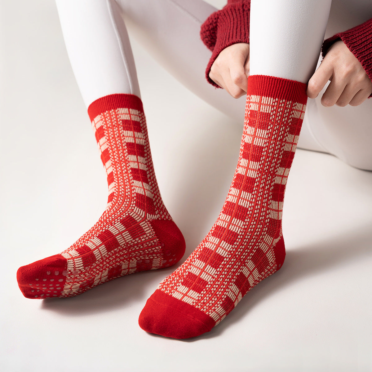 Women's Non-Slip Yoga Pilates Floor Socks for New Year