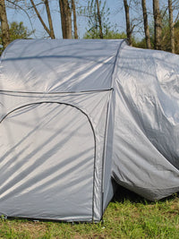 Car Tailgate Tent for Road Trips and Outdoor Camping, Silver Coated Sun Protection, Universal Fit