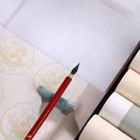 Four-Foot Half-Open 28-Grid Calligraphy Paper Square Grid Five-Character Seven-Character Wax-Dyed Xuan Paper for Competition and Creation