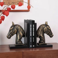 Nordic Style Horse Head Bookends Decorative Ornaments for Office and Home