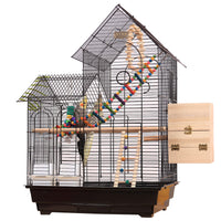 European Style Double Roof Villa Bird Cage for Parrots and Breeding Birds
