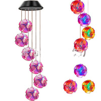 Solar Powered Wind Chime Light, Color Changing LED Hanging Decor for Garden, Patio, and Yard