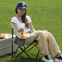 Portable Outdoor Folding Moon Chair and Table Set for Camping Fishing Picnic