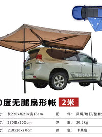 270-Degree Car Awning Tent with Sidewalls, SUV/RV Rooftop Soft Shell