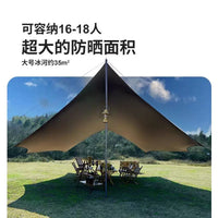 Octagonal Blackout Tarp Shelter for Outdoor Camping, Picnic, Beach, and Patio - Portable Sunshade and Rainproof