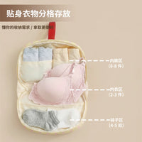 3-in-1 Portable Travel Underwear Organizer Bag for Bras, Underpants, and Socks