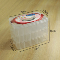 3-Layer Transparent PP Plastic Storage Box for Jewelry, Toys, Hardware, and Fishing Gear