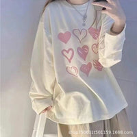 Women's Long Sleeve T-Shirt Round Neck Base Layer Top with Unique Design