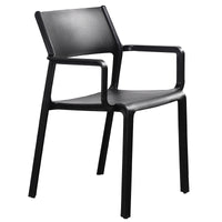 Outdoor Stackable Patio Dining Chair Waterproof Sun-Resistant for Garden Villa Terrace