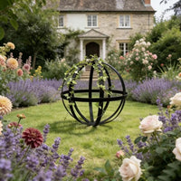 Spherical Wrought Iron Garden Trellis for Climbing Plants, Roses, and Clematis