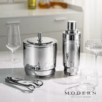 MODERN Light Luxury Double-Layer Ice Bucket Stainless Steel Insulated Ice Container for Cocktails and Spirits