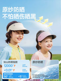 Kids' Reversible Sun Hat UV Protection Outdoor Beach Visor for Boys and Girls