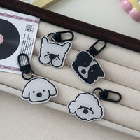 Hand-Painted Dog Emoji Acrylic Keychain for Bags, Couples, and Friends