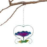 Heart-Shaped Iron Bird Feeder for Outdoor Garden Decoration