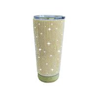 20oz Rhinestone Bluetooth Speaker Stainless Steel Insulated Tumbler with Handle, Double-Wall Vacuum Car Cup